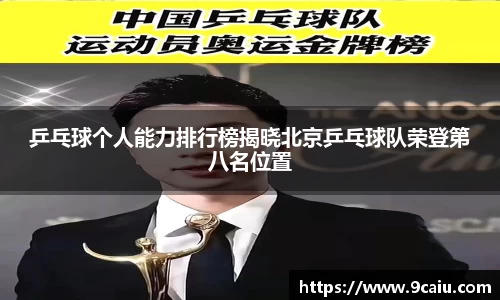 乒乓球个人能力排行榜揭晓北京乒乓球队荣登第八名位置